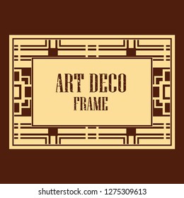 Vector geometric frame in Art Deco style. Rectangle vector abstract element for design.