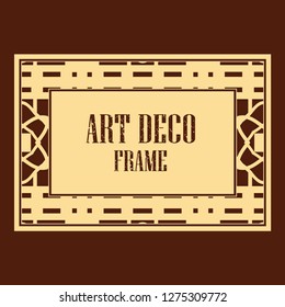 Vector geometric frame in Art Deco style. Rectangle vector abstract element for design.