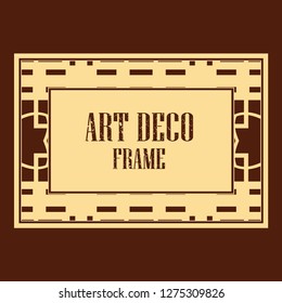 Vector geometric frame in Art Deco style. Rectangle vector abstract element for design.