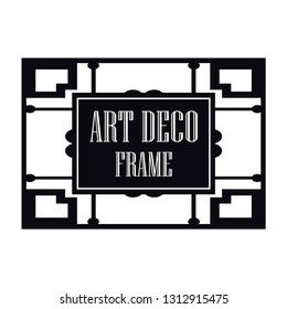 Vector geometric frame in Art Deco style. Abstract art deco vector element for design