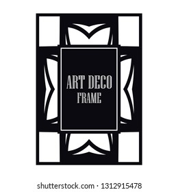 Vector geometric frame in Art Deco style. Abstract art deco vector element for design