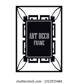 Vector geometric frame in Art Deco style. Abstract art deco vector element for design