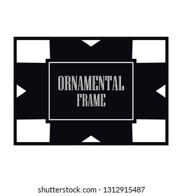 Vector geometric frame in Art Deco style. Abstract art deco vector element for design