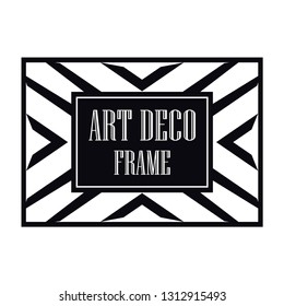 Vector geometric frame in Art Deco style. Abstract art deco vector element for design