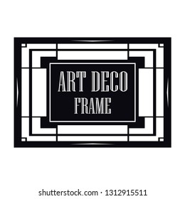 Vector geometric frame in Art Deco style. Abstract art deco vector element for design