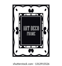 Vector geometric frame in Art Deco style. Abstract art deco vector element for design