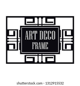 Vector geometric frame in Art Deco style. Abstract art deco vector element for design