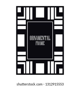 Vector geometric frame in Art Deco style. Abstract art deco vector element for design