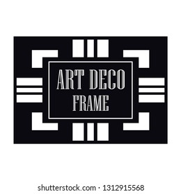 Vector geometric frame in Art Deco style. Abstract art deco vector element for design