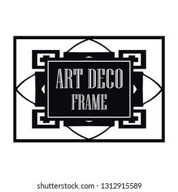 Vector geometric frame in Art Deco style. Abstract art deco vector element for design