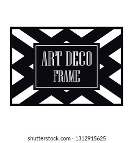 Vector geometric frame in Art Deco style. Abstract art deco vector element for design