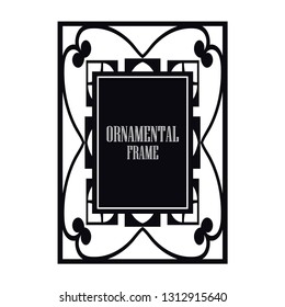 Vector geometric frame in Art Deco style. Abstract art deco vector element for design