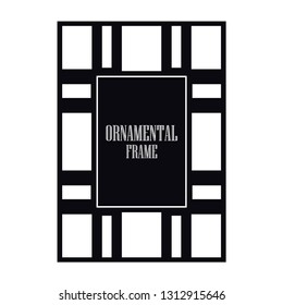 Vector geometric frame in Art Deco style. Abstract art deco vector element for design