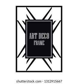 Vector geometric frame in Art Deco style. Abstract art deco vector element for design