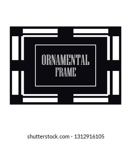 Vector geometric frame in Art Deco style. Abstract art deco vector element for design