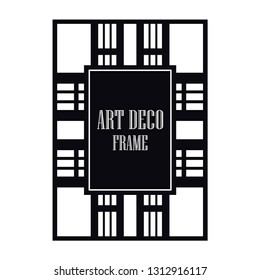 Vector geometric frame in Art Deco style. Abstract art deco vector element for design