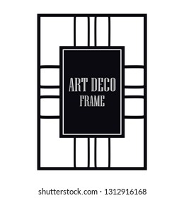 Vector geometric frame in Art Deco style. Abstract art deco vector element for design
