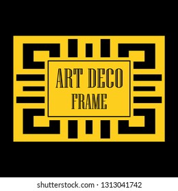 Vector geometric frame in Art Deco style. Abstract art deco vector element for design