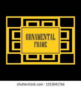 Vector geometric frame in Art Deco style. Abstract art deco vector element for design