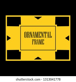 Vector geometric frame in Art Deco style. Abstract art deco vector element for design