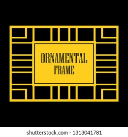 Vector geometric frame in Art Deco style. Abstract art deco vector element for design