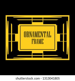 Vector geometric frame in Art Deco style. Abstract art deco vector element for design