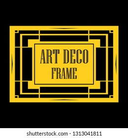 Vector geometric frame in Art Deco style. Abstract art deco vector element for design