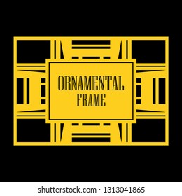 Vector geometric frame in Art Deco style. Abstract art deco vector element for design