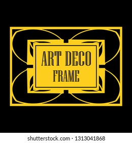 Vector geometric frame in Art Deco style. Abstract art deco vector element for design