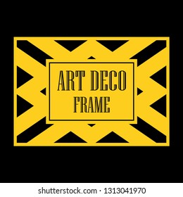 Vector geometric frame in Art Deco style. Abstract art deco vector element for design