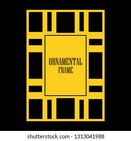 Vector geometric frame in Art Deco style. Abstract art deco vector element for design