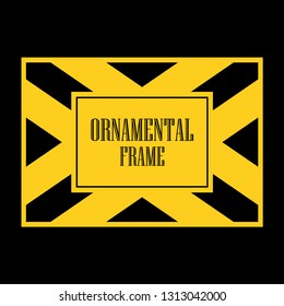 Vector geometric frame in Art Deco style. Abstract art deco vector element for design