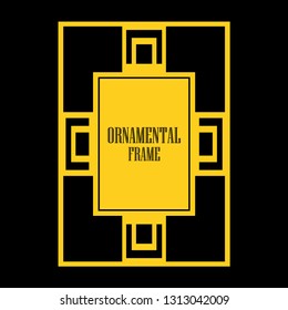 Vector geometric frame in Art Deco style. Abstract art deco vector element for design