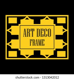 Vector geometric frame in Art Deco style. Abstract art deco vector element for design
