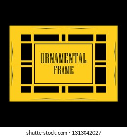 Vector geometric frame in Art Deco style. Abstract art deco vector element for design