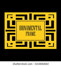 Vector geometric frame in Art Deco style. Abstract art deco vector element for design
