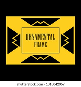 Vector geometric frame in Art Deco style. Abstract art deco vector element for design