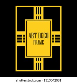 Vector geometric frame in Art Deco style. Abstract art deco vector element for design
