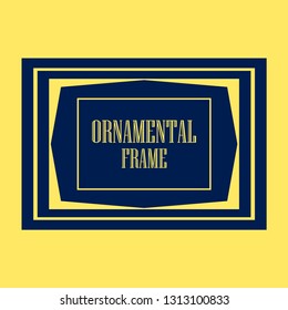 Vector geometric frame in Art Deco style. Abstract art deco vector element for design