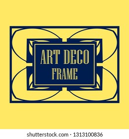Vector geometric frame in Art Deco style. Abstract art deco vector element for design