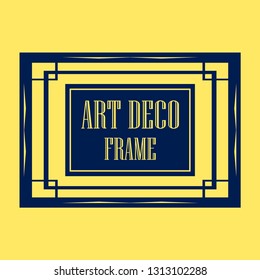 Vector geometric frame in Art Deco style. Abstract art deco vector element for design