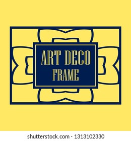 Vector geometric frame in Art Deco style. Abstract art deco vector element for design
