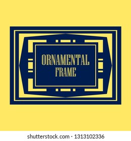 Vector geometric frame in Art Deco style. Abstract art deco vector element for design