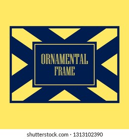 Vector geometric frame in Art Deco style. Abstract art deco vector element for design