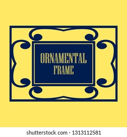 Vector geometric frame in Art Deco style. Abstract art deco vector element for design