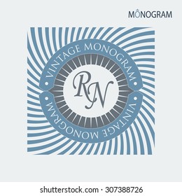 Vector geometric frame with copy space for text. Elegant emblem for hotels, restaurants, bars, and public institutions. The logo on brochures, presentations, invitation cards.