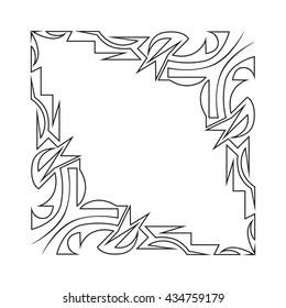 Vector geometric frame. Decorative design element