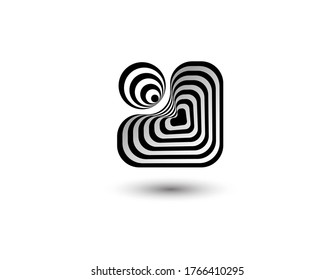 Vector geometric frame in trendy mono line style logo, vector illustration.