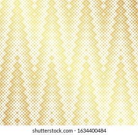 Vector geometric gold seamless pattern on white background. Triangle shapes. Minimal pixel art.