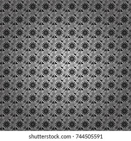 Vector geometric gray, black and white seamless background.
